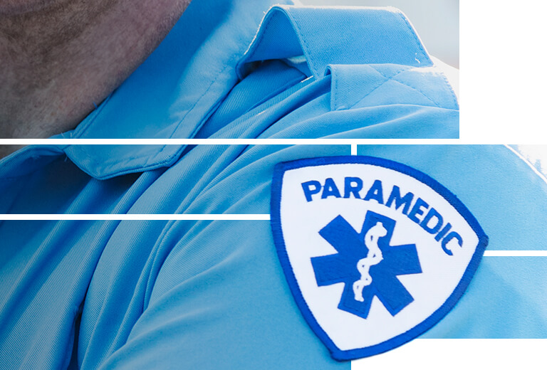 hero banner with image of a paramedic