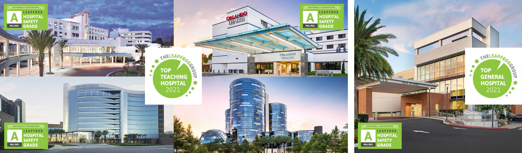 Orlando Health Facilities - The Leapfrog Top Teaching Hospital 2021 Award