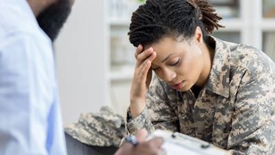 Female veteran with PTSD