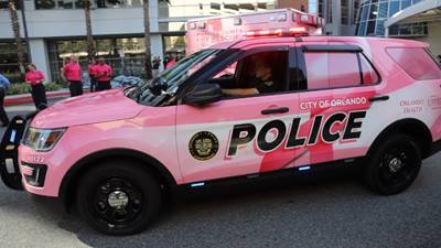 Pink police car