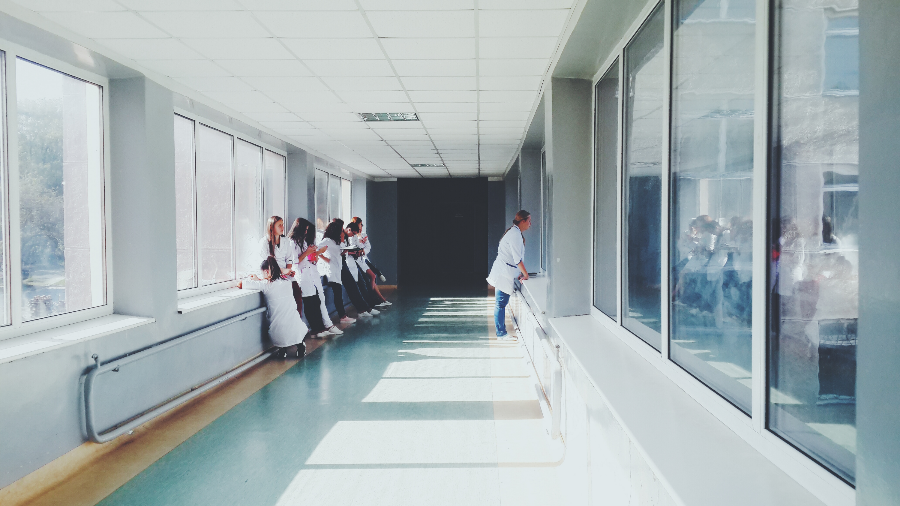 Doctors in corridor