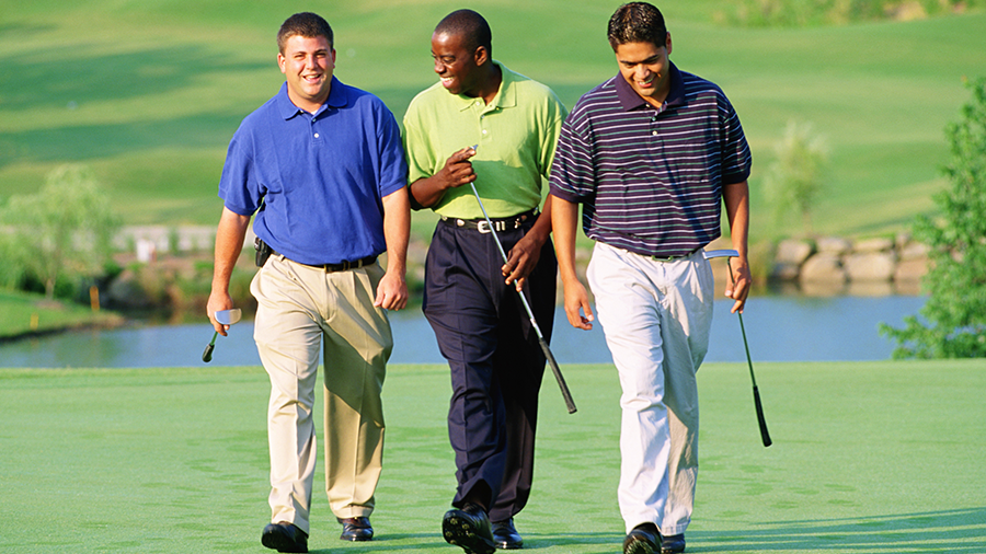Men on golf course