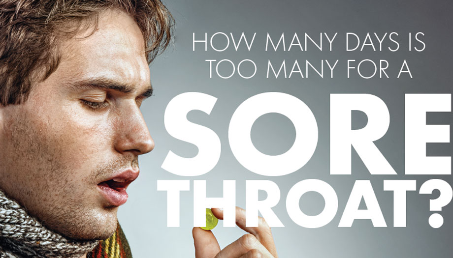 How many days is too many for a sore throat?