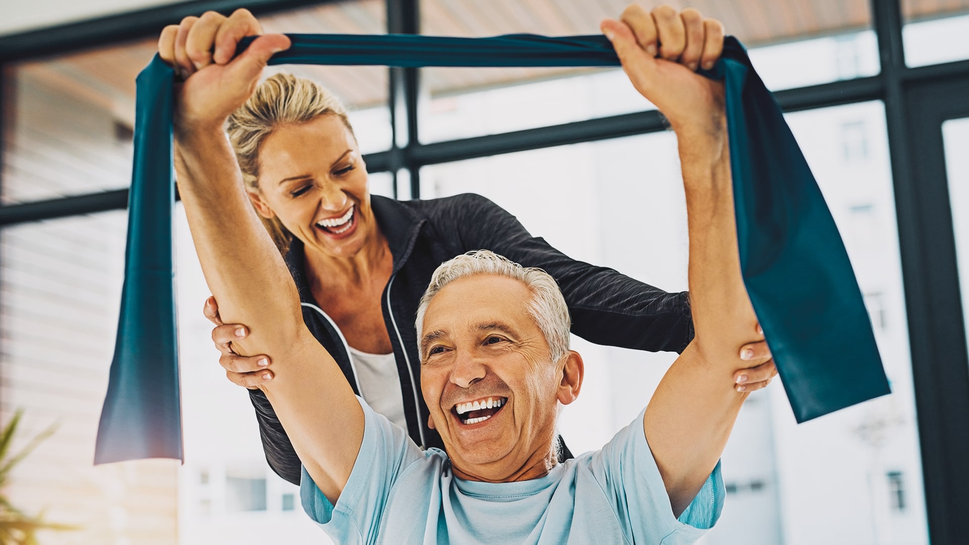older man working out