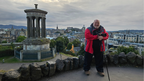Man standing in city