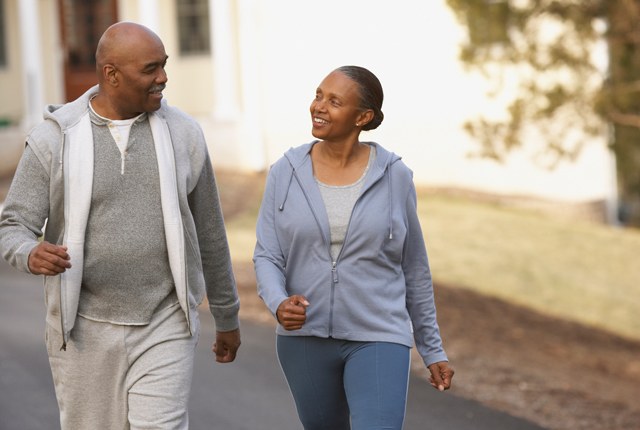 Couple taking a walk