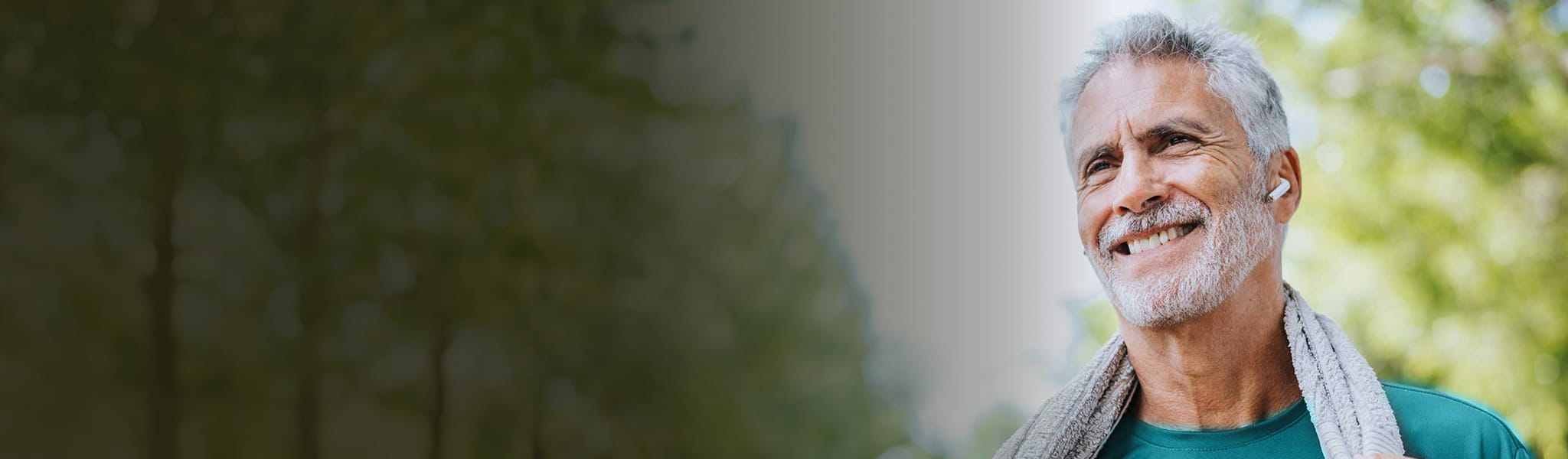 man with towel on his neck