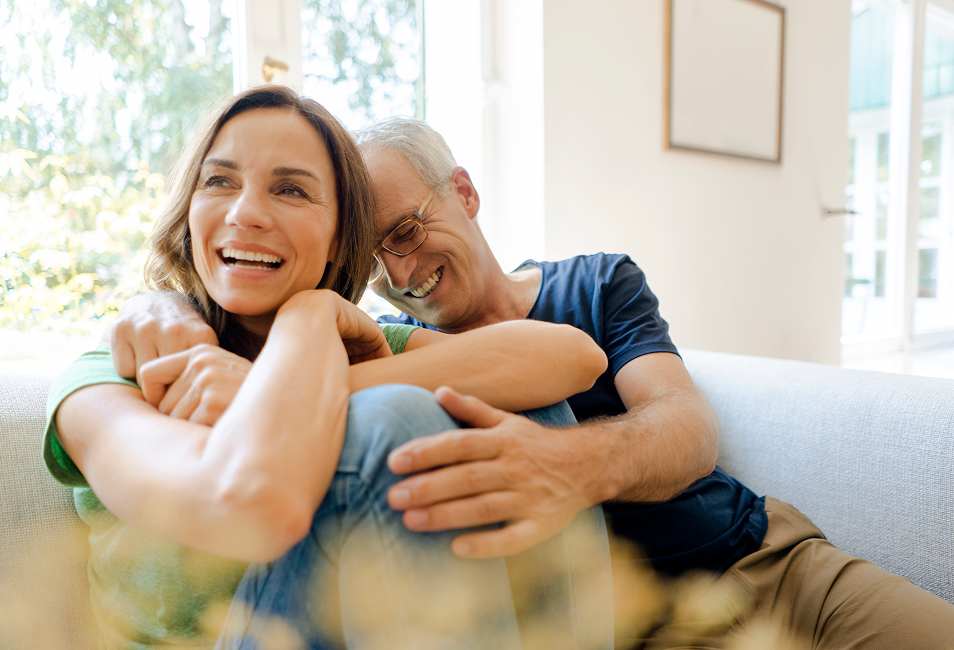 Lady and Man smiling