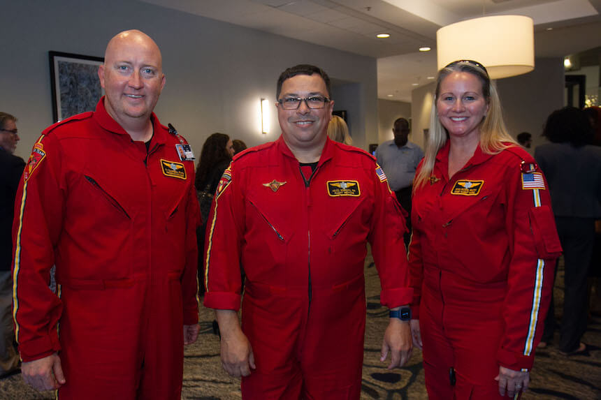 Ty Campbell, Miles Morgan, and Nina Hilton-Cannon, Orlando Health Air Care Team Members