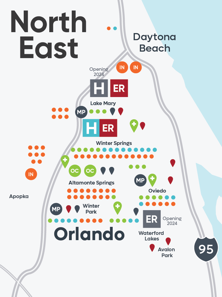 Orlando Health Regional Map