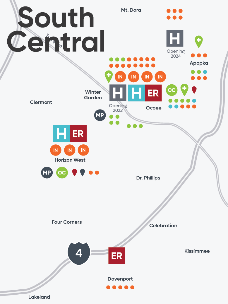 Orlando Health Regional Map