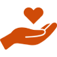 hand with heart icon
