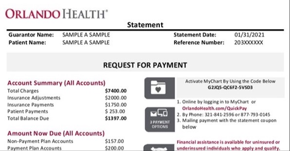 Online Bill Pay:RFP Bill Sample
