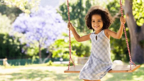 Girl on swing