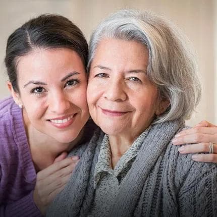 Adult woman and her mother
