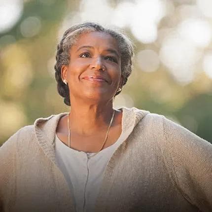 Older woman smiling