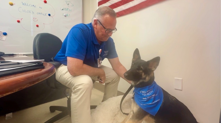 Orlando Health Melbourne Hospital Launches First Pet Therapy Program in Brevard County