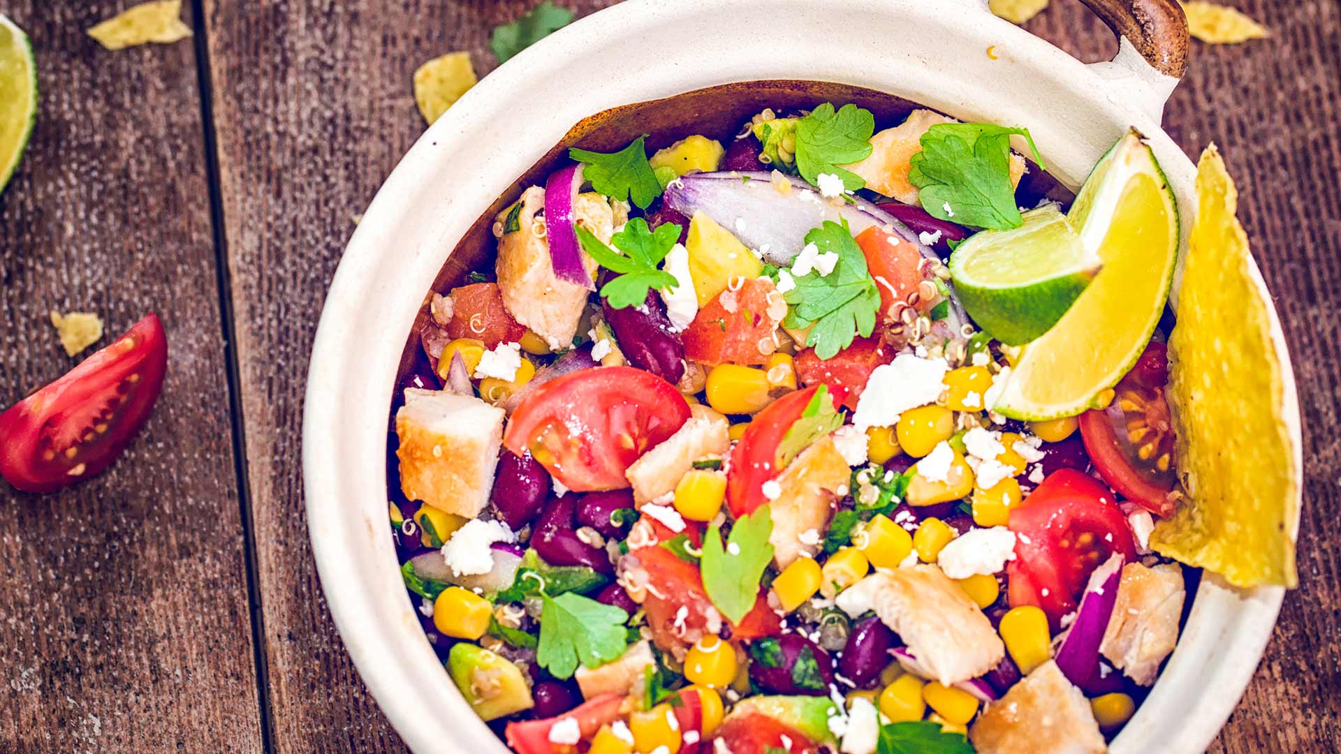 Burrito Bowl with Chicken, Quinoa & Avocado