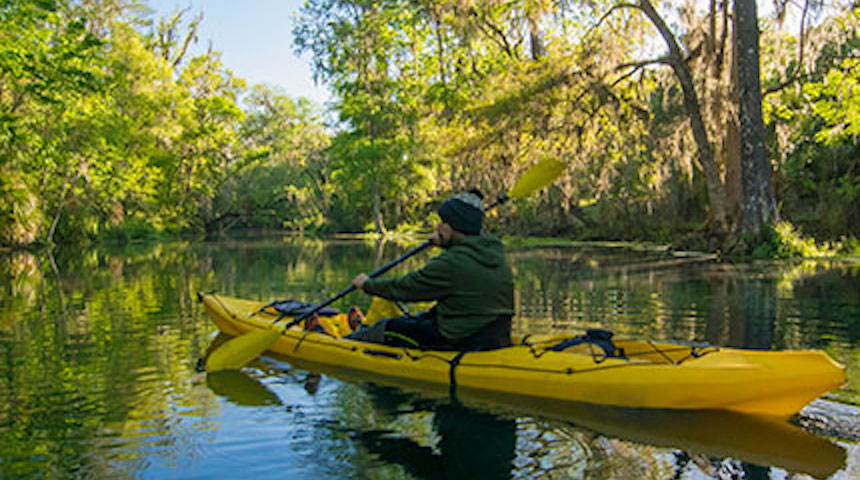 Man on kayak 