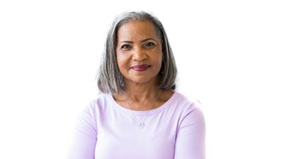 Elderly woman smiling