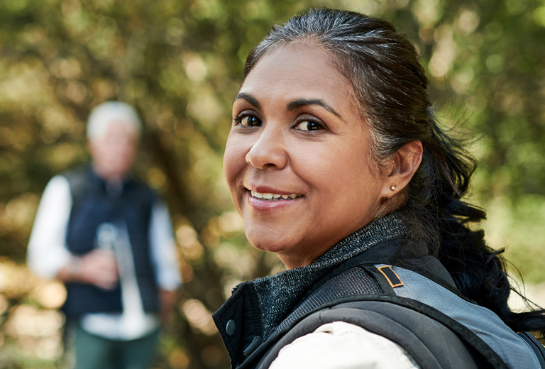 Woman hiking