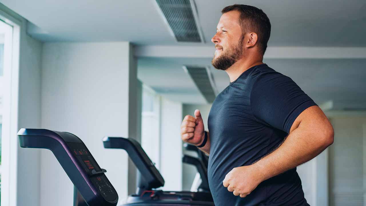 man on treadmill