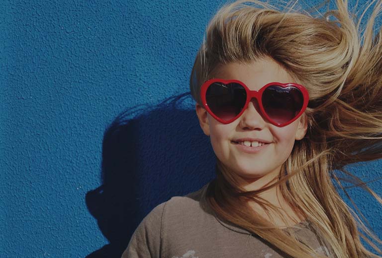 Girl wearing sunglasses