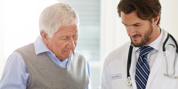 doctor with male patient