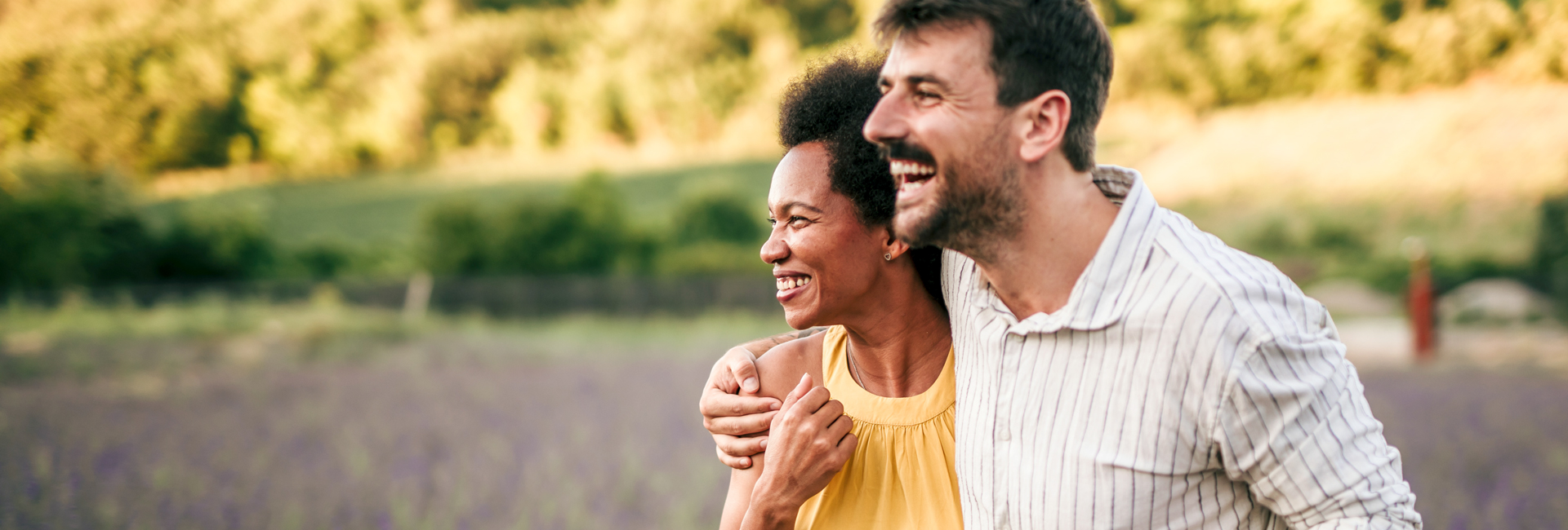 a man and woman laughing