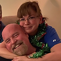 Wife hugging Husband