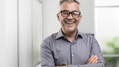 Patient is happy after being cleared for prostate cancer.