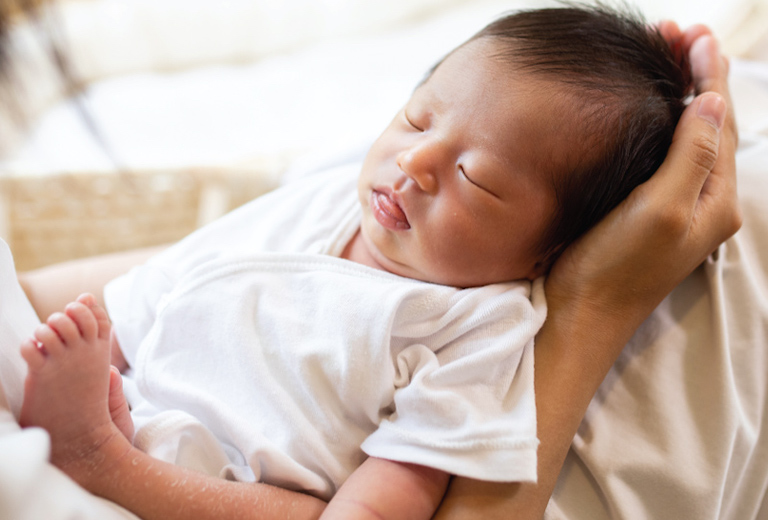 baby being held