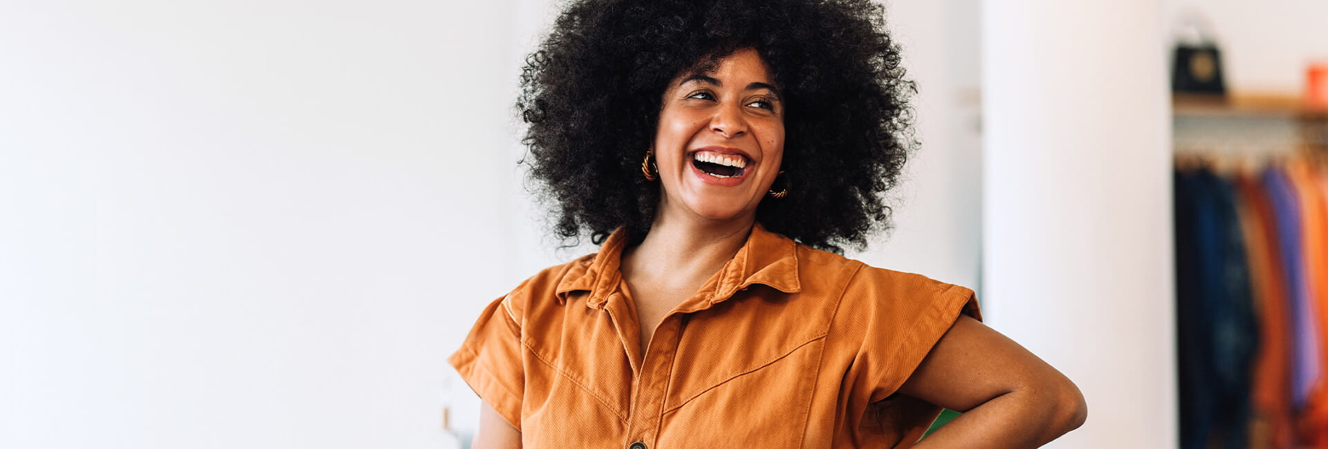 woman smiling